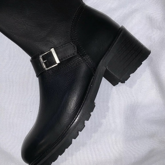 Polo Ralph Lauren Patsie Leather Tall Boots Black - Picture 5 of 10